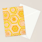 Golden Geometric Tiles Watercolor Stationery Card Gallery Image 2