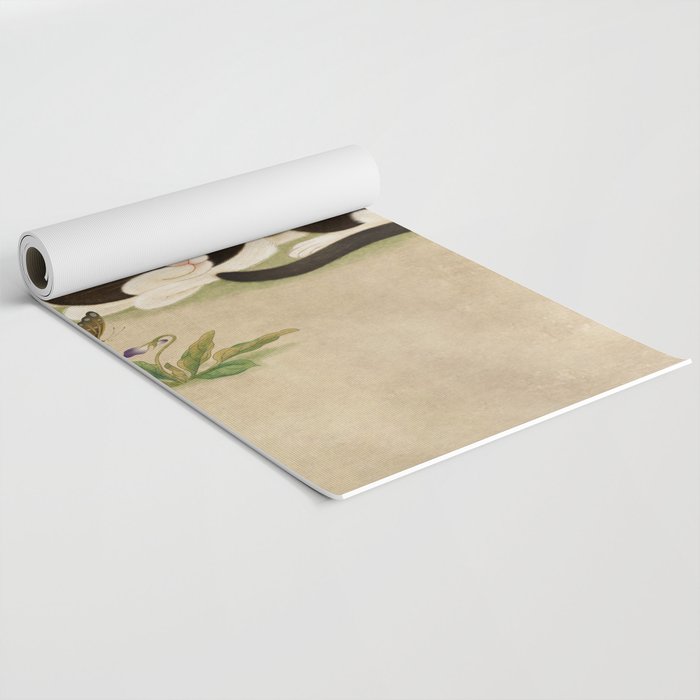 Minhwa: cat & butterfly 2 (Korean traditional/folk art)  Yoga Mat Gallery Image 2