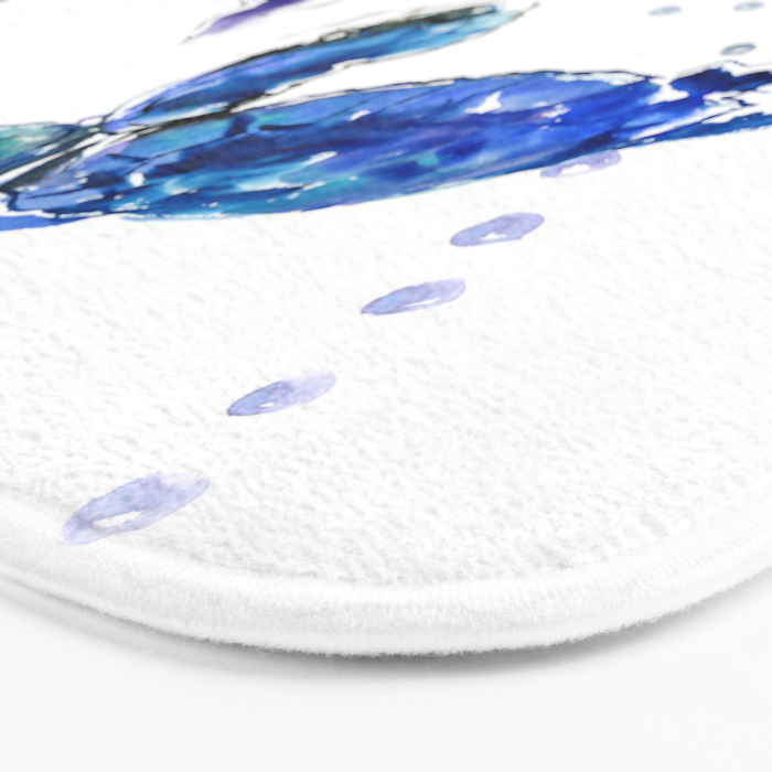 Three Sea Turtles, Marine Blue Aquatic design Bath Mat Gallery Image 3