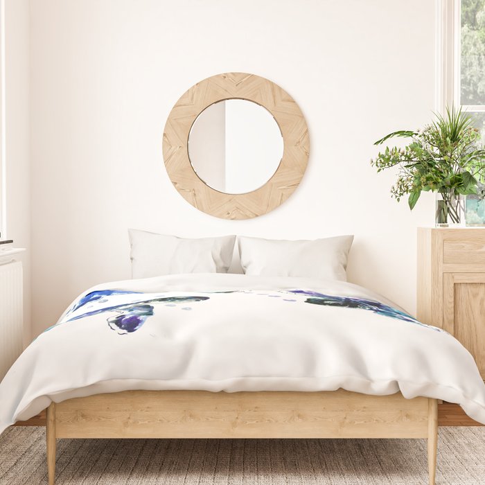 Three Sea Turtles, Marine Blue Aquatic design Duvet Cover Gallery Image 3