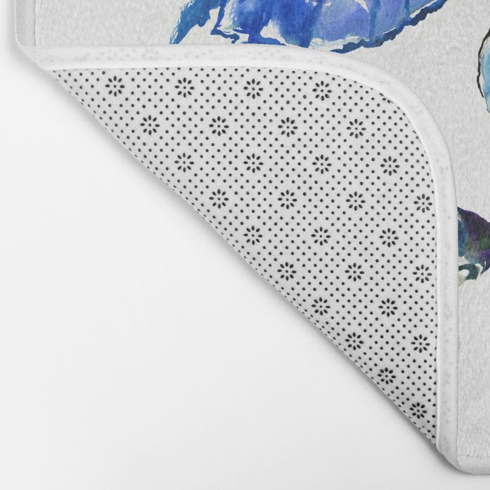 Three Sea Turtles, Marine Blue Aquatic design Bath Mat Gallery Image 2