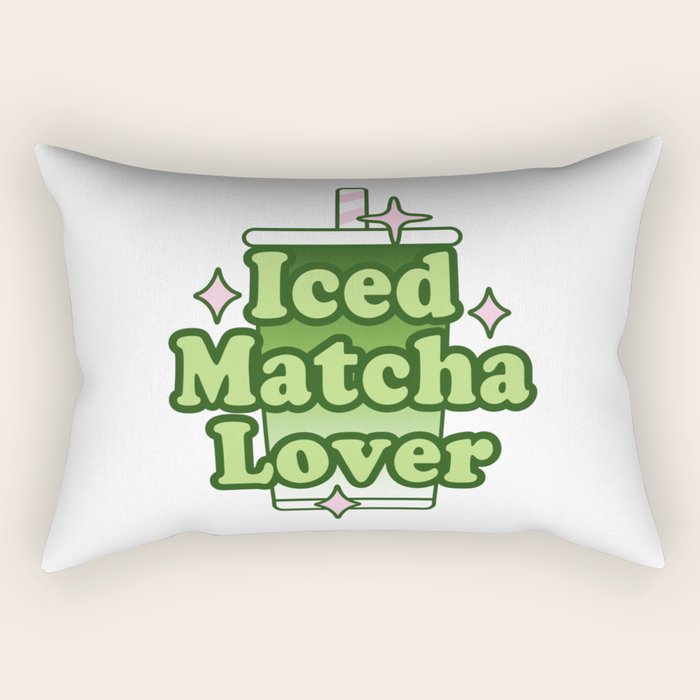 Iced Matcha Lover Rectangular Pillow Gallery Image 1