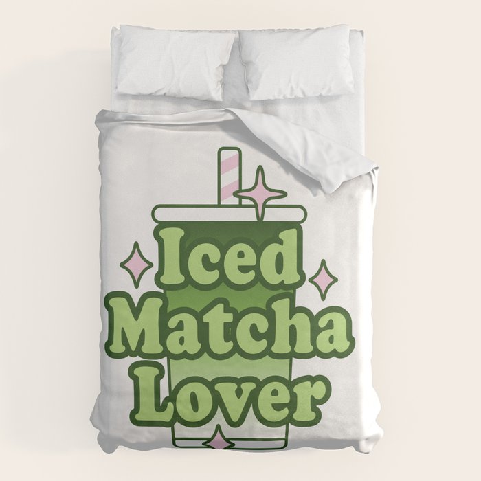 Iced Matcha Lover Duvet Cover Gallery Image 1