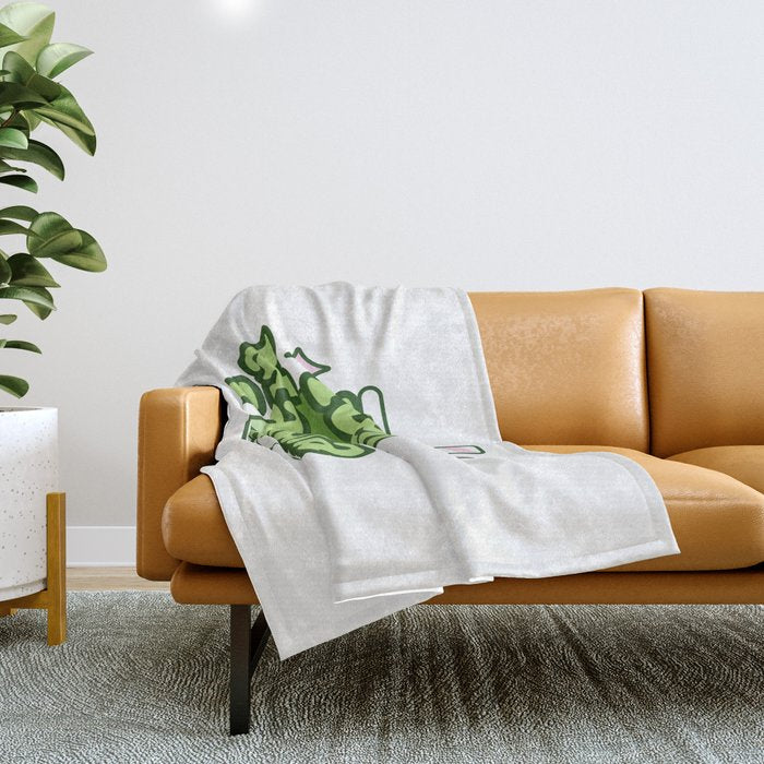 Iced Matcha Lover Throw Blanket Gallery Image 1