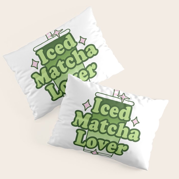 Iced Matcha Lover Pillow Sham Gallery Image 1