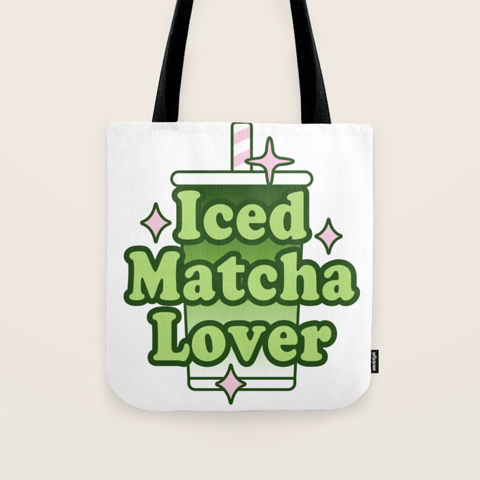 Iced Matcha Lover Tote Bag Gallery Image 1