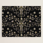 Elegant Antique Baroque Black & Gold Scroll Pattern Jigsaw Puzzle Gallery Image 1