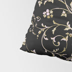 Elegant Antique Baroque Black & Gold Scroll Pattern Pillow Sham Gallery Image 4
