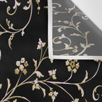 Elegant Antique Baroque Black & Gold Scroll Pattern Wall Tapestry Gallery Image 3