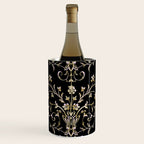 Elegant Antique Baroque Black & Gold Scroll Pattern Wine Chiller Gallery Image 1