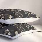 Elegant Antique Baroque Black & Gold Scroll Pattern Pillow Sham Gallery Image 3