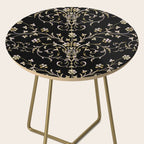 Elegant Antique Baroque Black & Gold Scroll Pattern Side Table Gallery Image 2