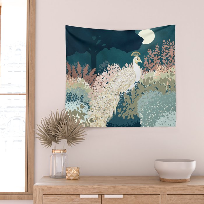Peacock Garden II Wall Tapestry Gallery Image 2