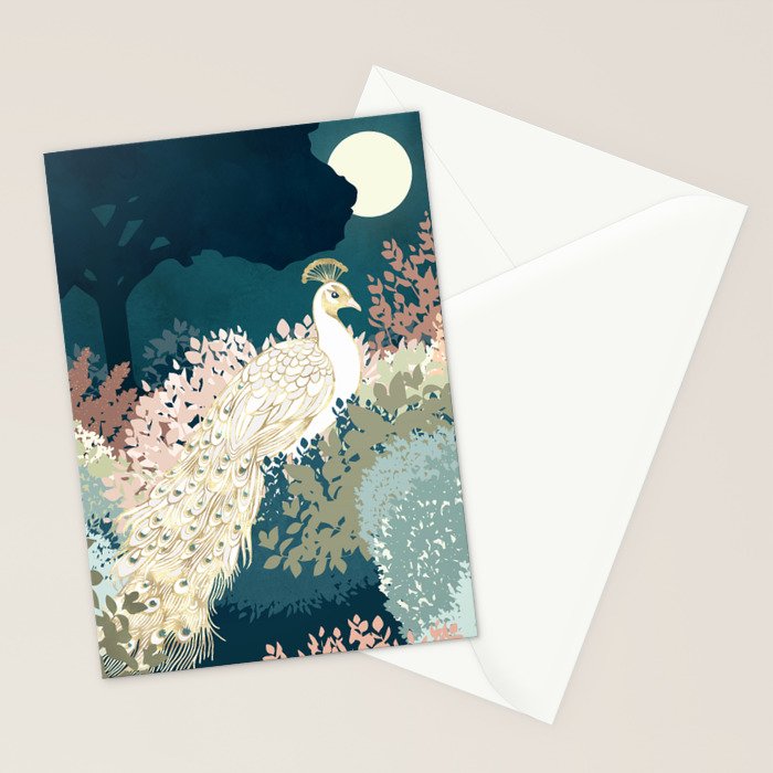 Peacock Garden II Stationery Card Gallery Image 2