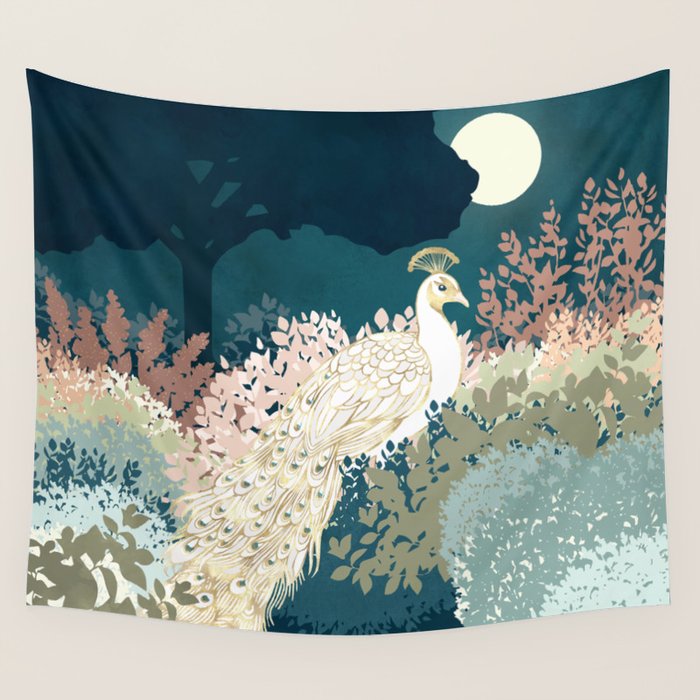 Peacock Garden II Wall Tapestry Gallery Image 4