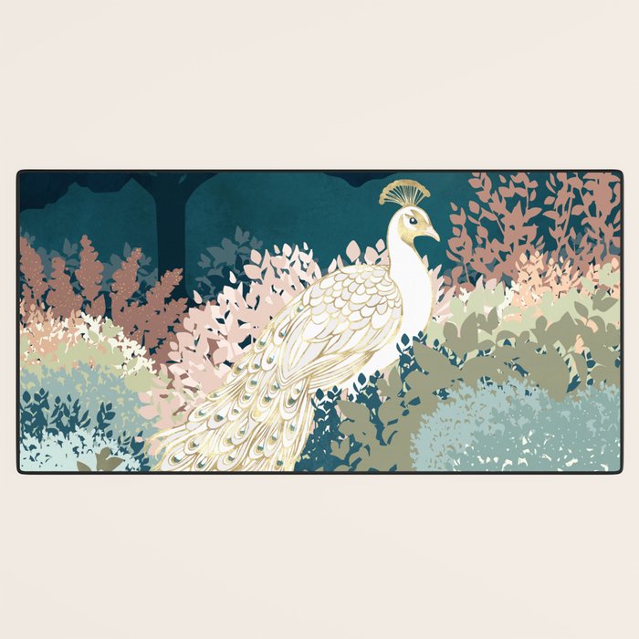 Peacock Garden II Desk Mat Gallery Image 3