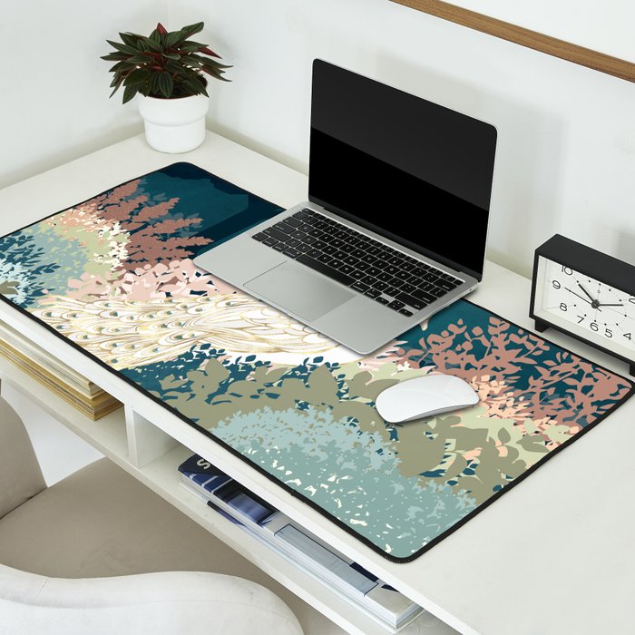 Peacock Garden II Desk Mat Gallery Image 2