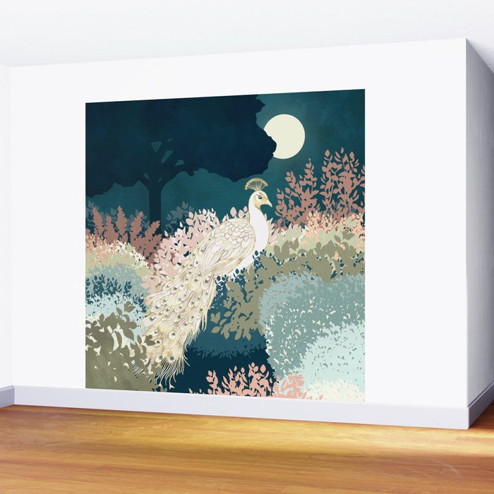 Peacock Garden II Wall Mural Gallery Image 2
