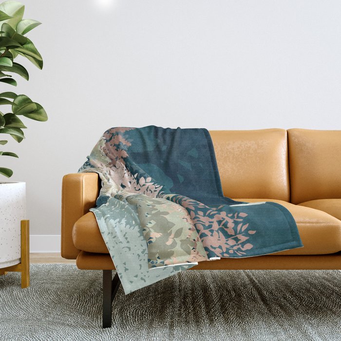 Peacock Garden II Throw Blanket Gallery Image 1