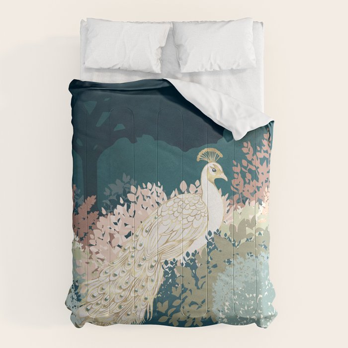 Peacock Garden II Comforter Gallery Image 1