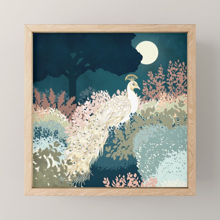 Peacock Garden II Mini Art Print Gallery Image 1