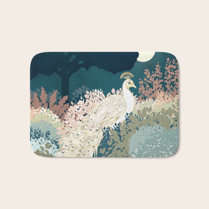 Peacock Garden II Bath Mat Gallery Image 1