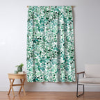 Watercolor Eucalyptus Botanical Green Leaves Window Curtain Gallery Image 5