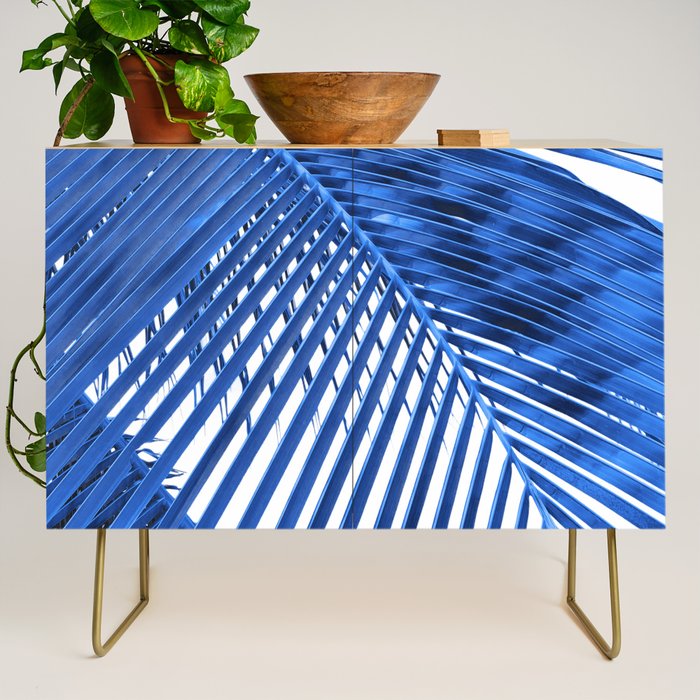 Blue Palm Leaf Credenza Gallery Image 1