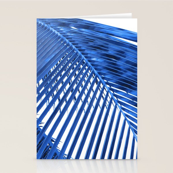Blue Palm Leaf Stationery Card Gallery Image 1