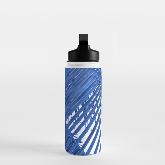 Blue Palm Leaf Water Bottle Gallery Image 3