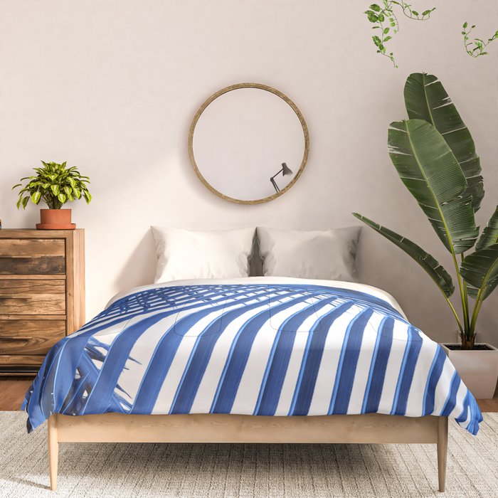 Blue Palm Leaf Comforter Gallery Image 3