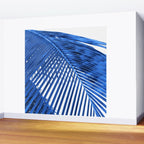 Blue Palm Leaf Wall Mural Gallery Image 2