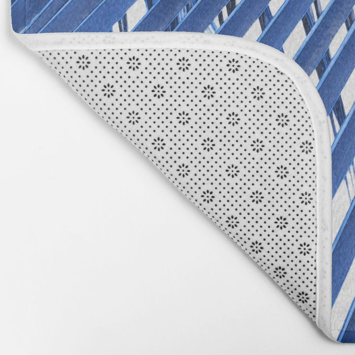 Blue Palm Leaf Bath Mat Gallery Image 2