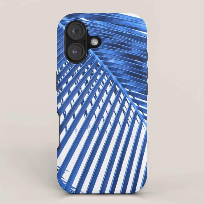 Blue Palm Leaf iPhone Case Gallery Image 1