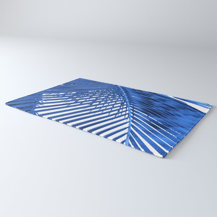 Blue Palm Leaf Rug Gallery Image 3