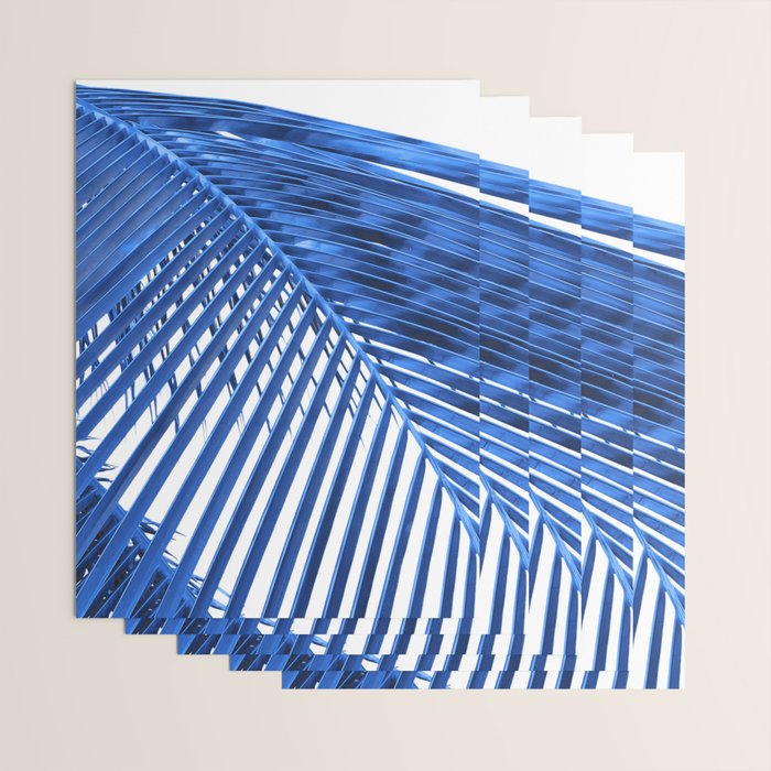 Blue Palm Leaf Wrapping Paper Gallery Image 3