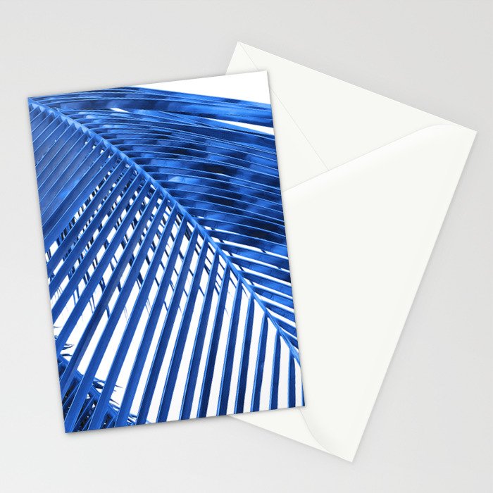 Blue Palm Leaf Stationery Card Gallery Image 2
