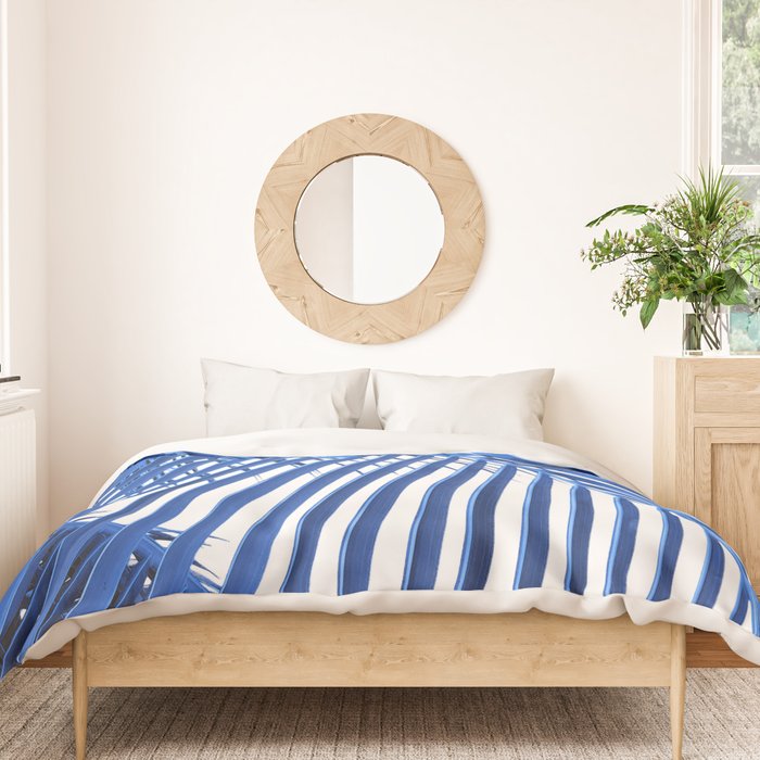 Blue Palm Leaf Duvet Cover Gallery Image 3