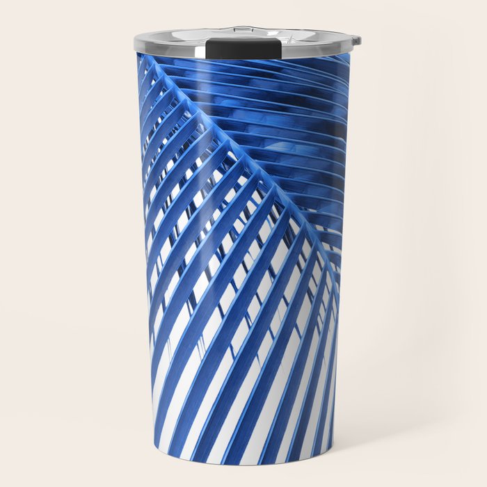 Blue Palm Leaf Travel Mug Gallery Image 1