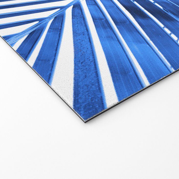 Blue Palm Leaf Welcome Mat Gallery Image 2