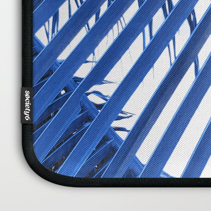 Blue Palm Leaf Laptop Sleeve Gallery Image 3