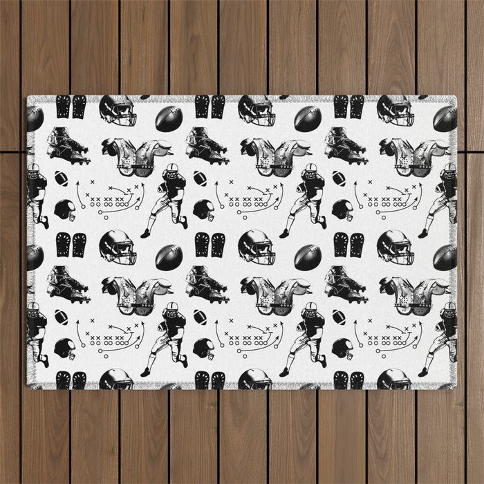 American Football Outdoor Rug Gallery Image 1