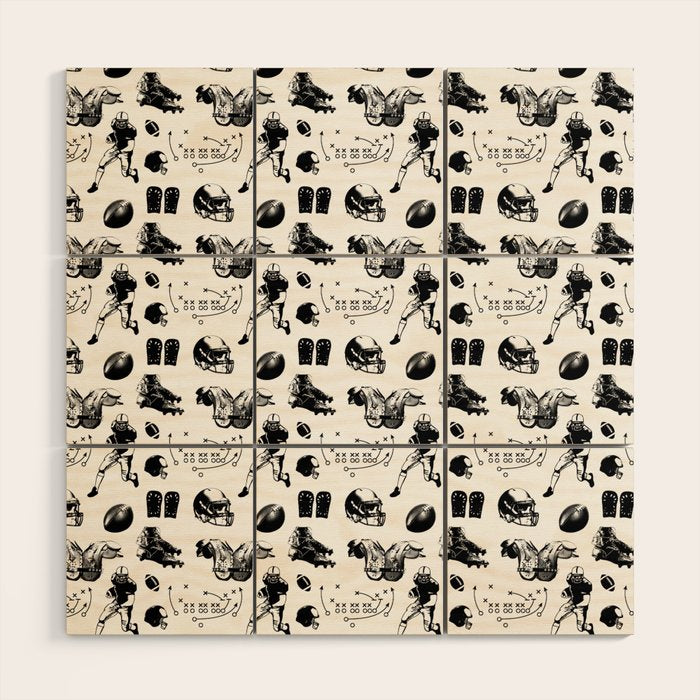 American Football Wood Wall Art Gallery Image 1