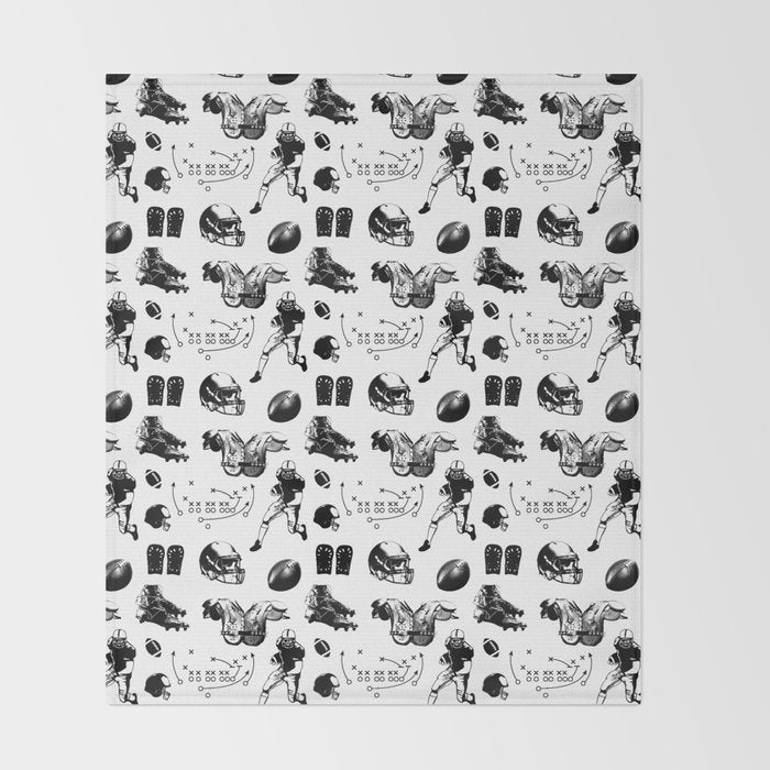American Football Throw Blanket Gallery Image 2