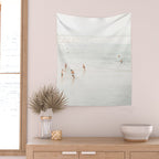 At the Beach fourteen  (part two of a diptych) - Minimal Beach and Ocean photography Wall Tapestry Gallery Image 2