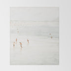 At the Beach fourteen  (part two of a diptych) - Minimal Beach and Ocean photography Throw Blanket Gallery Image 2