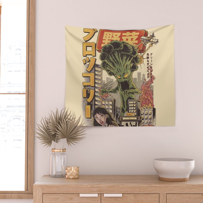 Broccozilla Wall Tapestry Gallery Image 2
