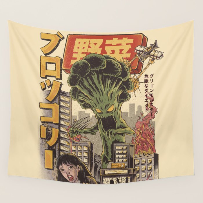 Broccozilla Wall Tapestry Gallery Image 4