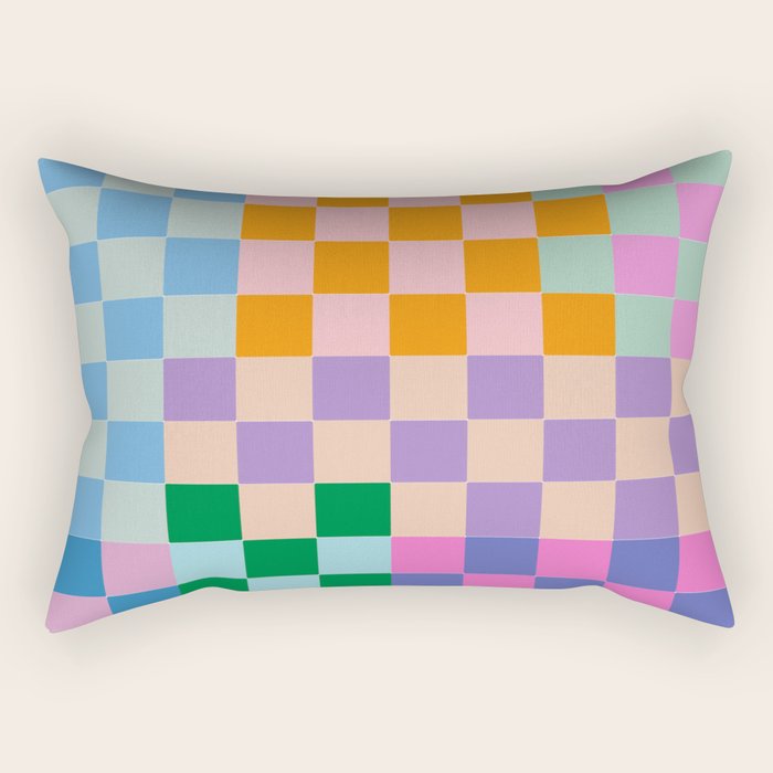 Checkerboard Collage Rectangular Pillow Gallery Image 2