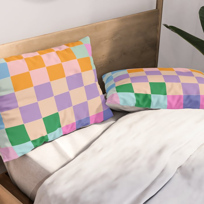Checkerboard Collage Pillow Sham Gallery Image 2